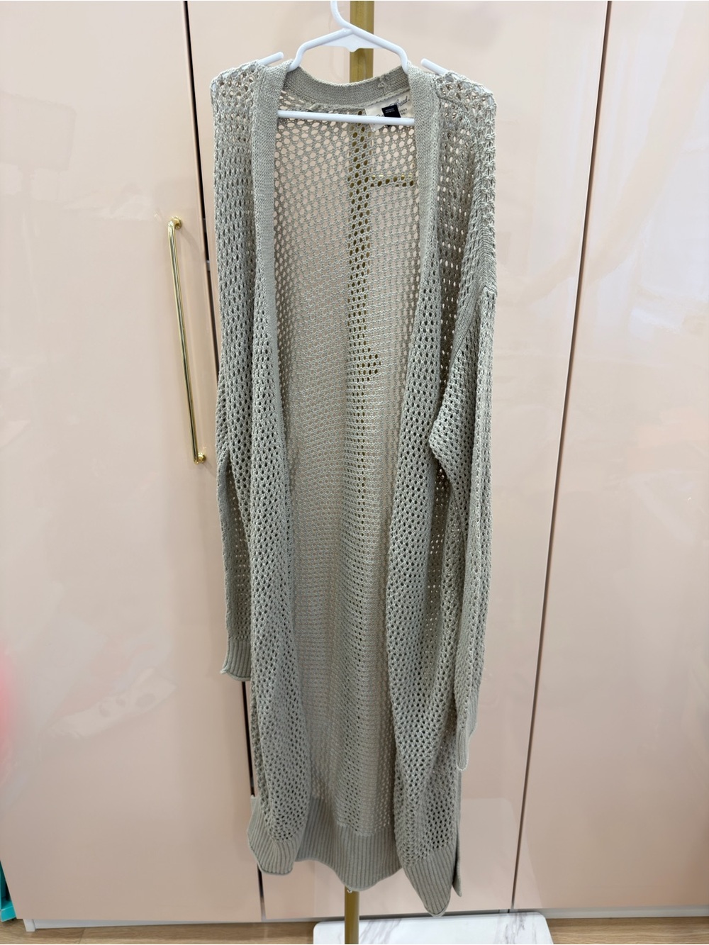 Universal Thread Open-Knit Gray Cardigan Longline